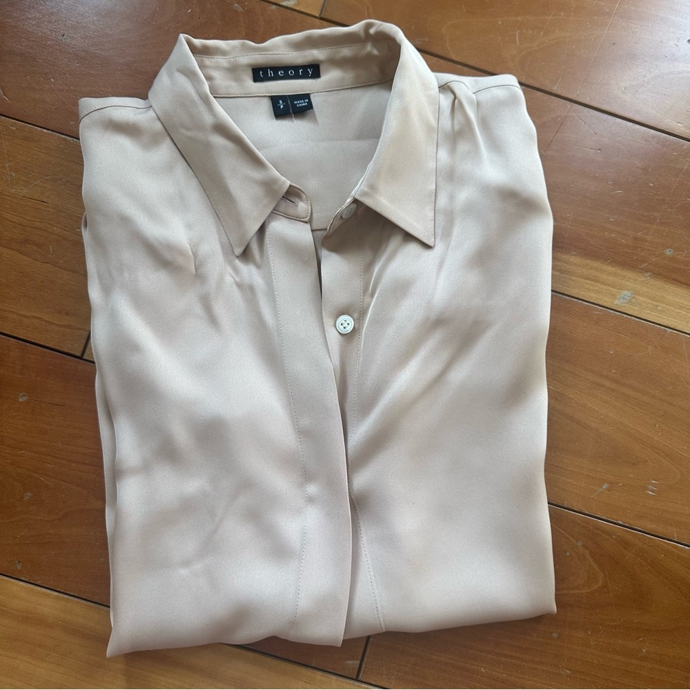 Theory Light Pink Sleeveless Blouse